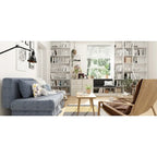 Banc à chaussures blanc avec coussin noir et tiroirs de rangement réglables