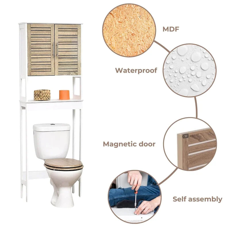 Meuble de rangement Stockholm pour toilettes – 24,80 po L x 9 po l x 70,50 po H