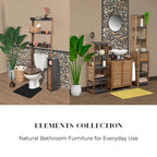 Meuble de rangement ouvert avec design aéré, marron et gris – Collection Elements – 42 3/4Hx14.5Lx11 3/4W