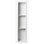 Niche de douche de salle de bain verticale triple étagère en acier inoxydable blanc mat 8 x 36 de marque ALFI