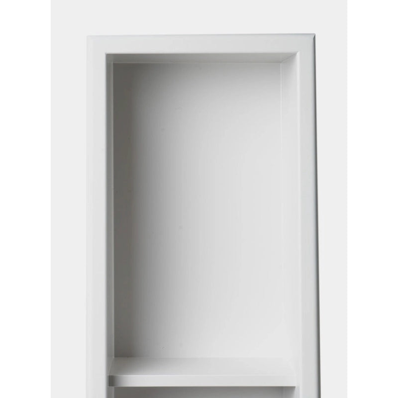 Niche de douche de salle de bain verticale triple étagère en acier inoxydable blanc mat 8 x 36 de marque ALFI