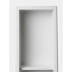 Niche de douche de salle de bain verticale triple étagère en acier inoxydable blanc mat 8 x 36 de marque ALFI