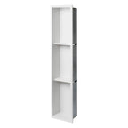 Niche de douche de salle de bain verticale triple étagère en acier inoxydable blanc mat 8 x 36 de marque ALFI