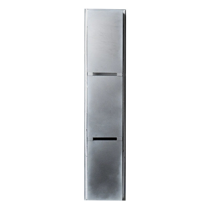 Niche de douche de salle de bain verticale triple étagère en acier inoxydable blanc mat 8 x 36 de marque ALFI