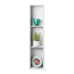 Niche de douche de salle de bain verticale triple étagère en acier inoxydable blanc mat 8 x 36 de marque ALFI