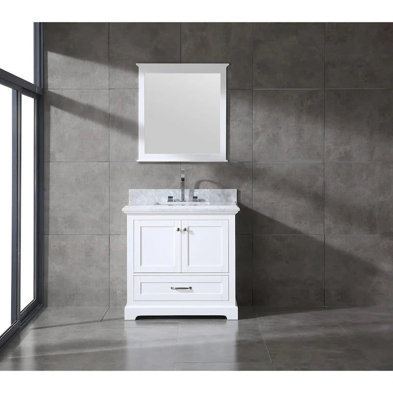 Ensemble de meuble-lavabo en bois massif Mareo 36