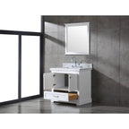 Ensemble de meuble-lavabo en bois massif Mareo 36