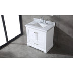 Ensemble de meuble-lavabo en bois massif Mareo 36