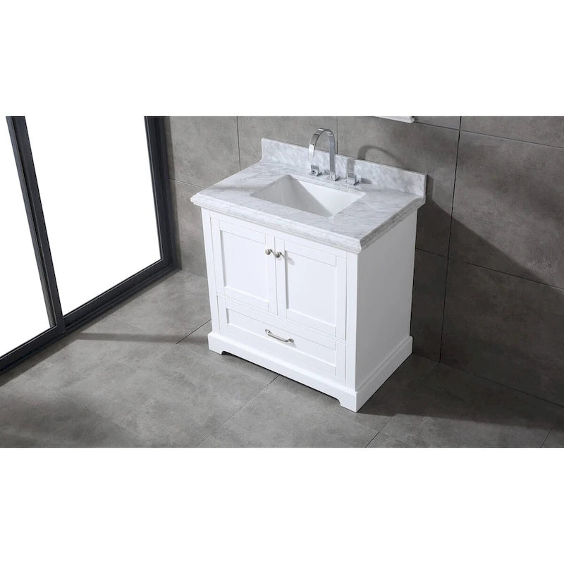 Ensemble de meuble-lavabo en bois massif Mareo 36