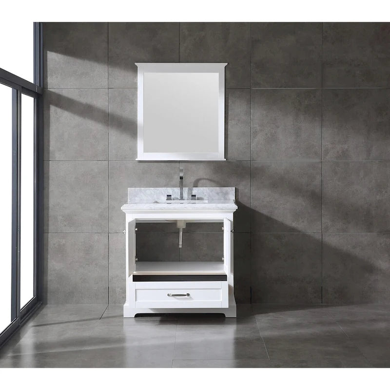 Ensemble de meuble-lavabo en bois massif Mareo 36