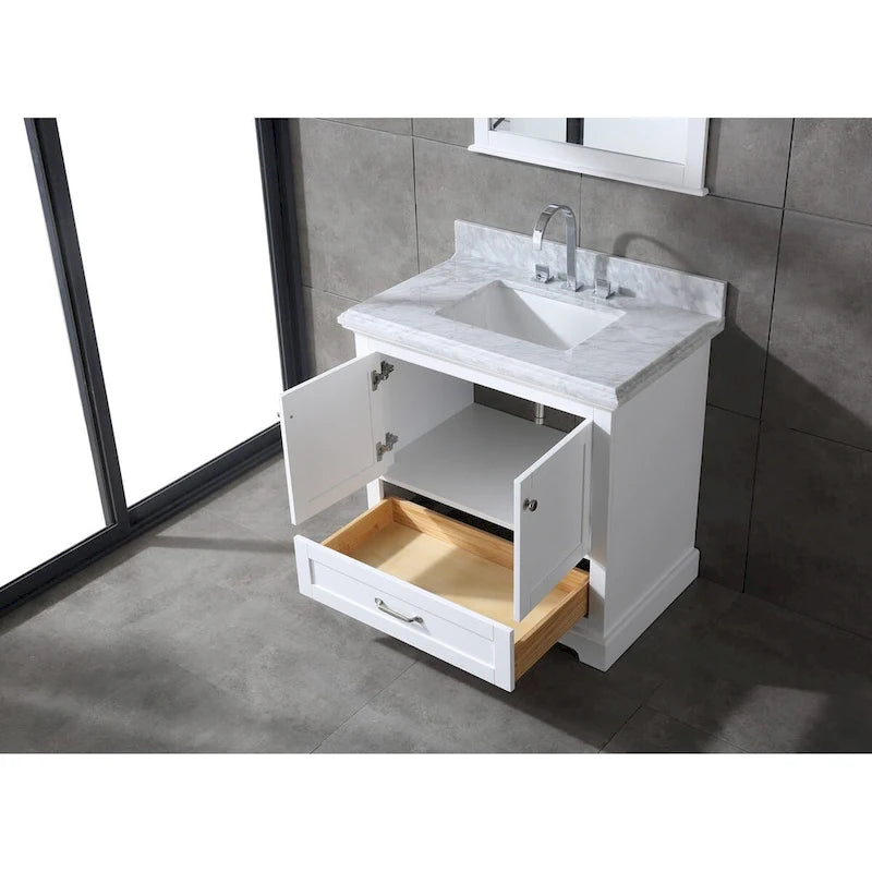 Ensemble de meuble-lavabo en bois massif Mareo 36