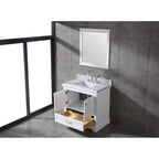 Ensemble de meuble-lavabo en bois massif Mareo 36