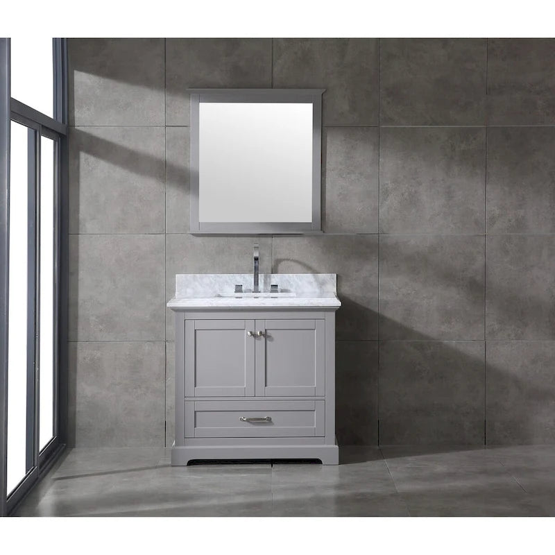 Ensemble de meuble-lavabo en bois massif Mareo 36