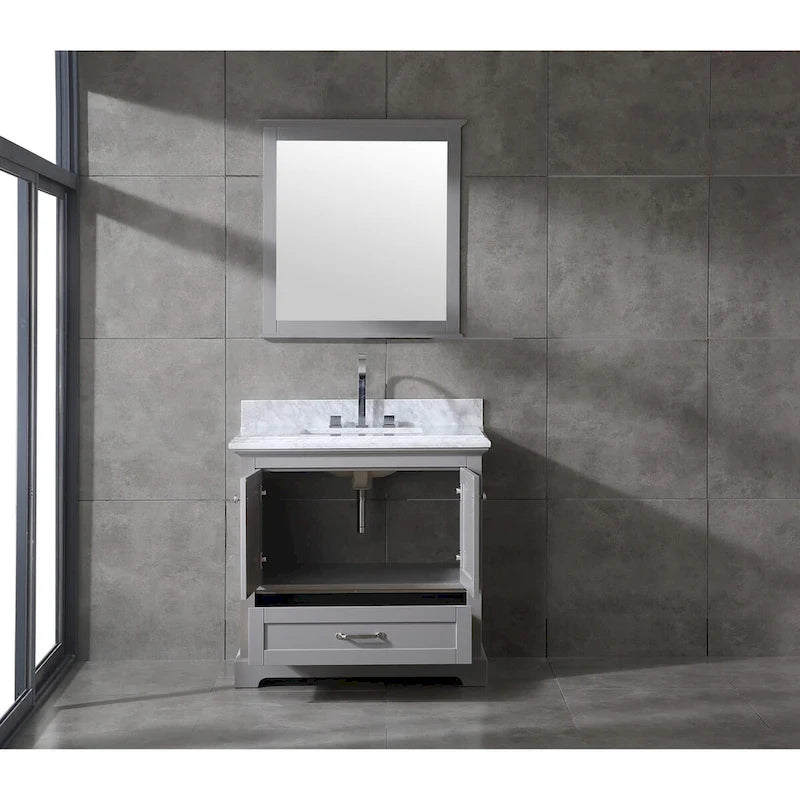 Ensemble de meuble-lavabo en bois massif Mareo 36