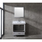 Ensemble de meuble-lavabo en bois massif Mareo 36