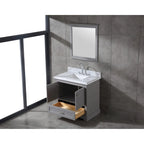 Ensemble de meuble-lavabo en bois massif Mareo 36