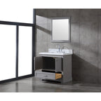 Ensemble de meuble-lavabo en bois massif Mareo 36