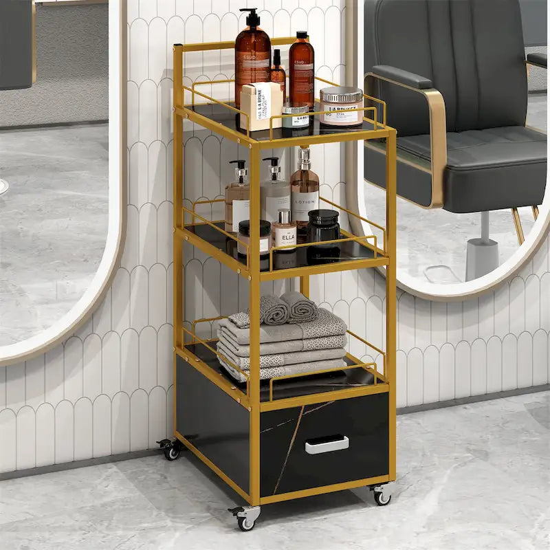 Chariot de rangement pour salon de beauté