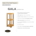 Étagère 3 niveaux Gala Square en teck