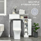 Meuble de salle de bain au-dessus des toilettes, meuble de rangement de salle de bain autoportant avec étagères réglables