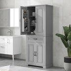 Meuble de rangement de salle de bain avec portes et tiroir, Espaces de rangement multiples, Étagère réglable