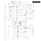 Meuble de rangement de salle de bain avec portes et tiroir, Espaces de rangement multiples, Étagère réglable