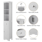 Meuble Colonne de Salle de Bain Autonome avec Tiroir - 34 x 23 x 170 cm (L x l x H)
