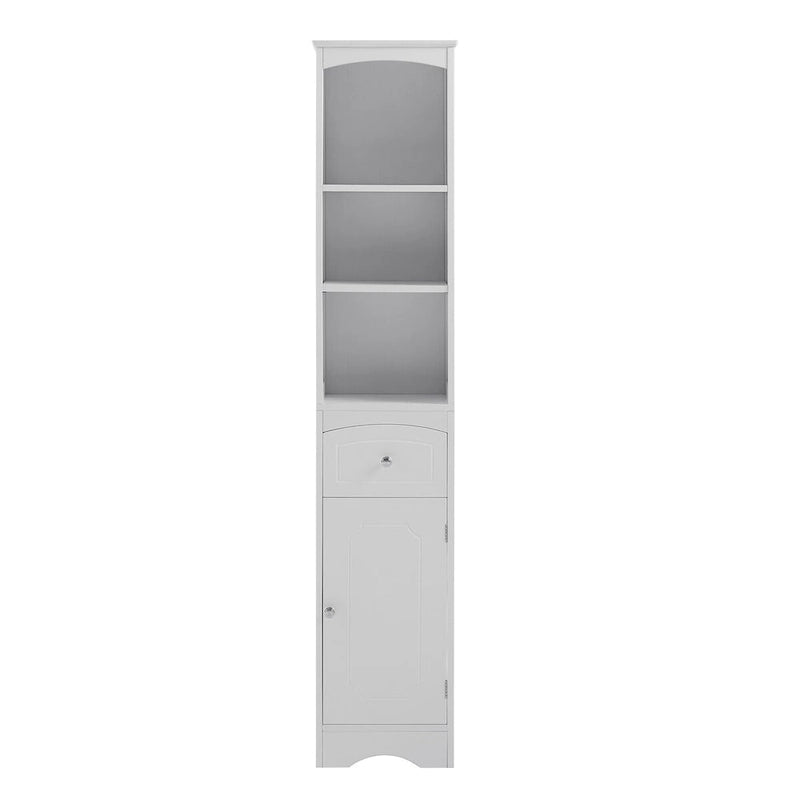 Meuble Colonne de Salle de Bain Autonome avec Tiroir - 34 x 23 x 170 cm (L x l x H)