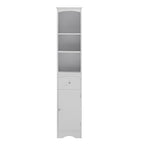 Meuble Colonne de Salle de Bain Autonome avec Tiroir - 34 x 23 x 170 cm (L x l x H)