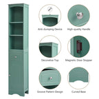 Meuble Colonne de Salle de Bain Autonome avec Tiroir - 34 x 23 x 170 cm (L x l x H)