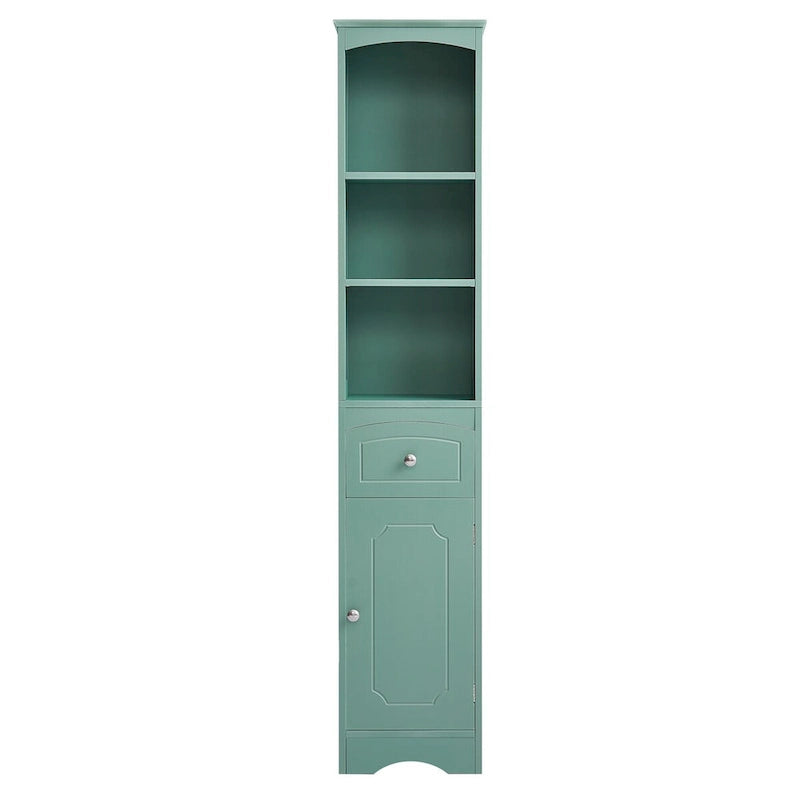 Meuble Colonne de Salle de Bain Autonome avec Tiroir - 34 x 23 x 170 cm (L x l x H)