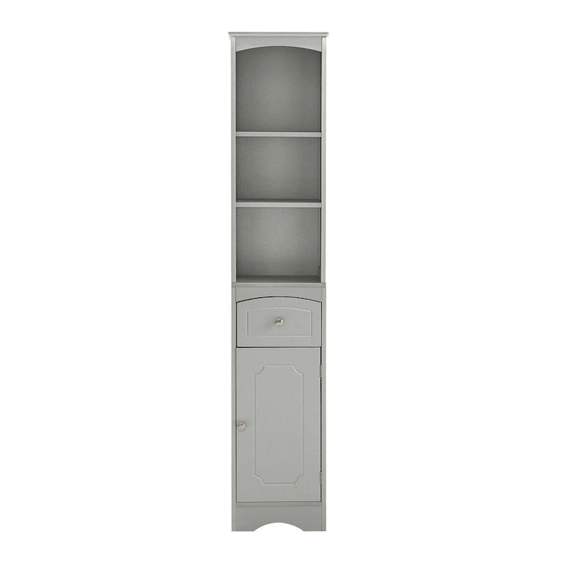 Meuble Colonne de Salle de Bain Autonome avec Tiroir - 34 x 23 x 170 cm (L x l x H)