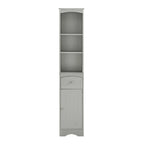Meuble Colonne de Salle de Bain Autonome avec Tiroir - 34 x 23 x 170 cm (L x l x H)