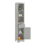 Meuble Colonne de Salle de Bain Autonome avec Tiroir - 34 x 23 x 170 cm (L x l x H)