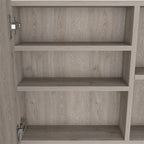 Armoire à pharmacie Viking, trois étagères intérieures, une porte, deux étagères extérieures, finition Wengé noir