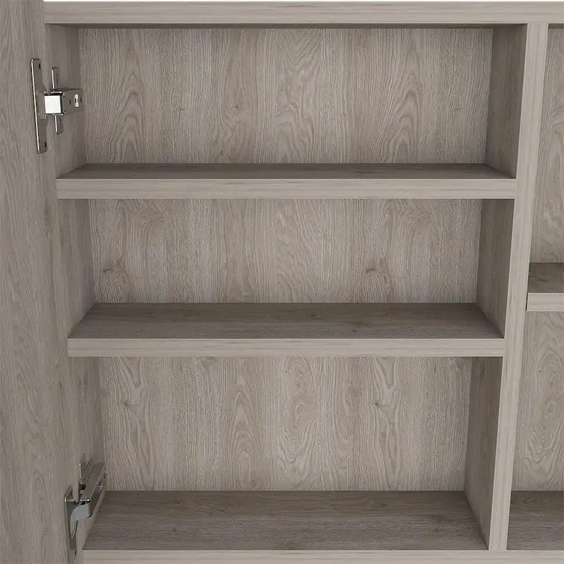 Armoire à pharmacie Viking, trois étagères intérieures, une porte, deux étagères extérieures, finition Wengé noir