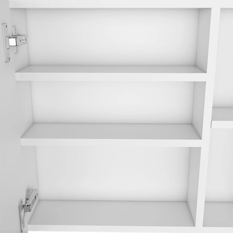 Armoire à pharmacie Viking, trois étagères intérieures, une porte, deux étagères extérieures, finition Wengé noir