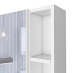 Armoire à pharmacie Viking, trois étagères intérieures, une porte, deux étagères extérieures, finition Wengé noir