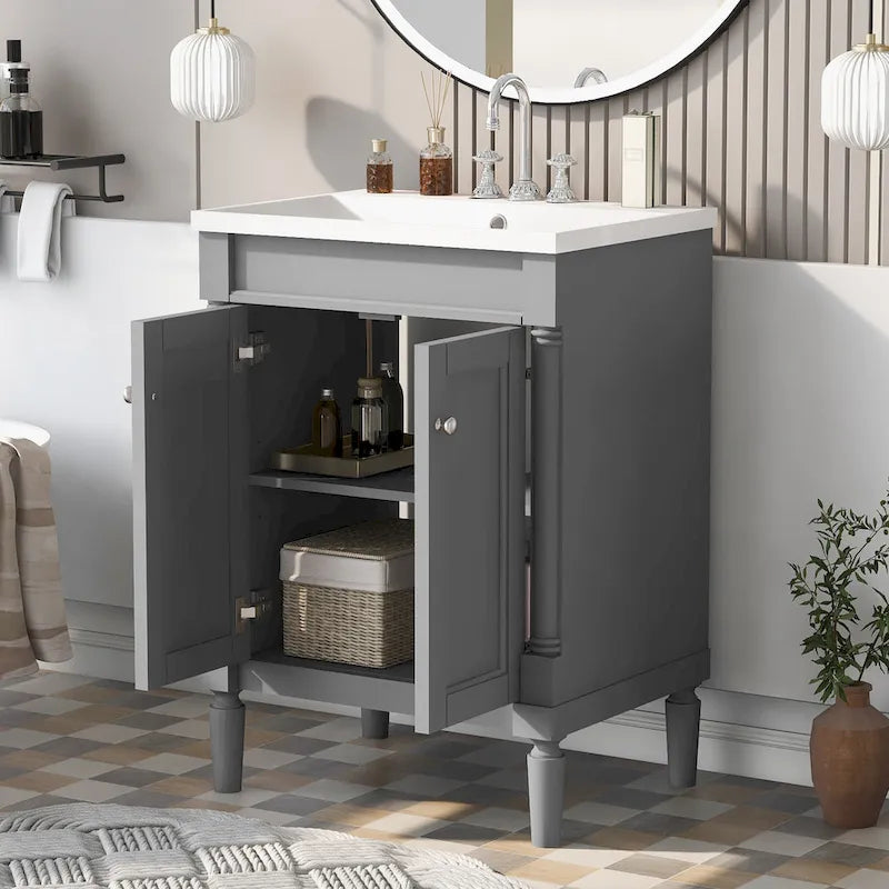 Meuble-lavabo simple vasque