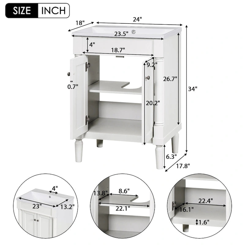 Meuble-lavabo simple vasque