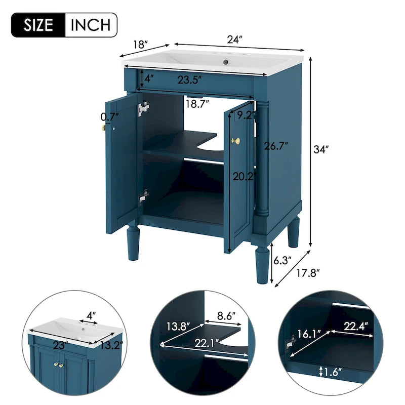 Meuble-lavabo simple vasque