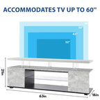 Table console de rangement média centrale avec grand meuble latéral pour salon - 63.00L * 16W * 21H