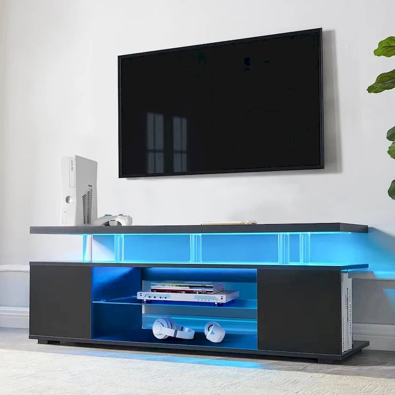 Table console de rangement média centrale avec grand meuble latéral pour salon - 63.00L * 16W * 21H