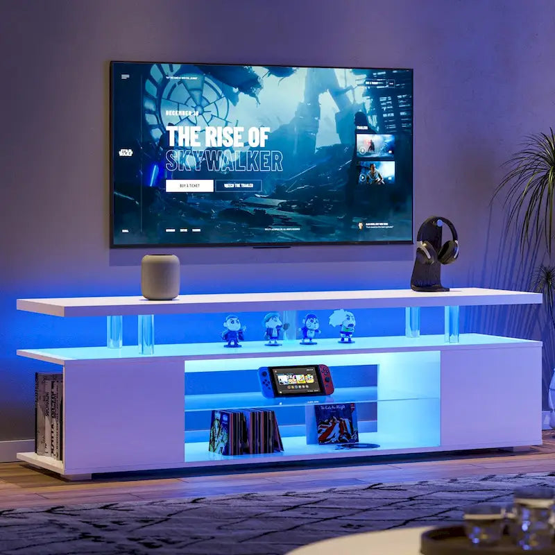 Table console de rangement média centrale avec grand meuble latéral pour salon - 63.00L * 16W * 21H