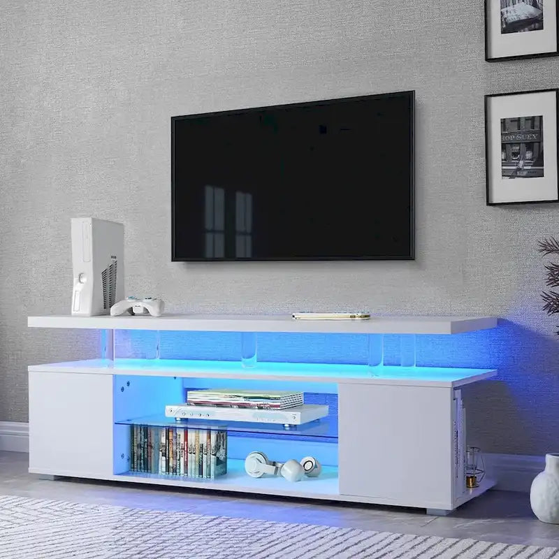 Table console de rangement média centrale avec grand meuble latéral pour salon - 63.00L * 16W * 21H