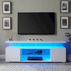 Table console de rangement média centrale avec grand meuble latéral pour salon - 63.00L * 16W * 21H