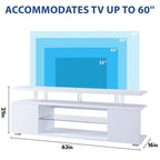 Table console de rangement média centrale avec grand meuble latéral pour salon - 63.00L * 16W * 21H