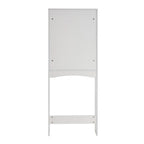 Meuble de rangement blanc à poser au-dessus des toilettes avec étagères