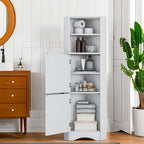 61 H Bathroom Storage Cabinet, Freestanding Bathroom Cabinet with Open Storage Bathroom Floor Cabinet