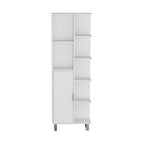 Meuble de salle de bain de 160 cm de hauteur avec sept étagères ouvertes pour le rangement du linge de maison